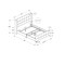 Monarch Specialties Bed, Queen Size, Bedroom, Upholstered, Grey Linen Look, Chrome Metal Legs I 6040Q - alternate 4